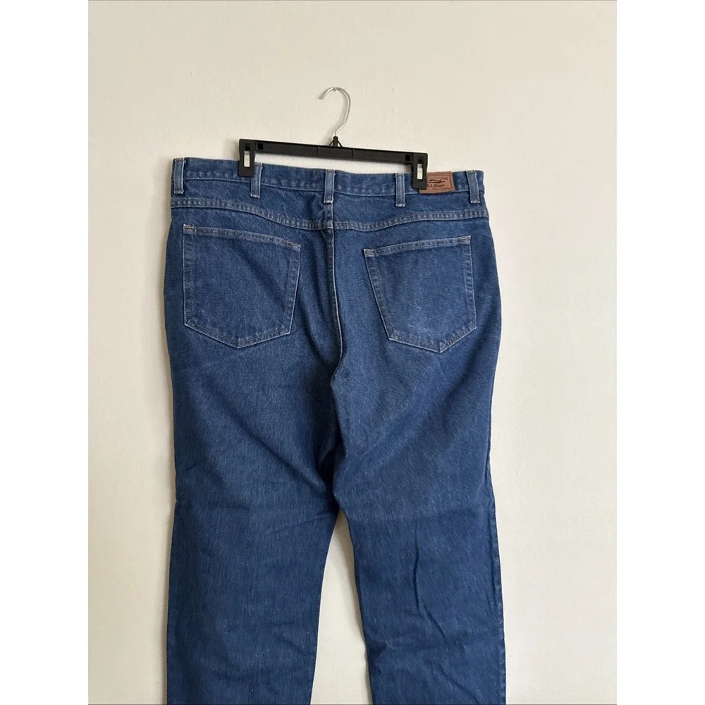 LL Bean Blue Jeans Mens 40x30 Blue Relaxed Fit Straight‎ Leg Durable Denim